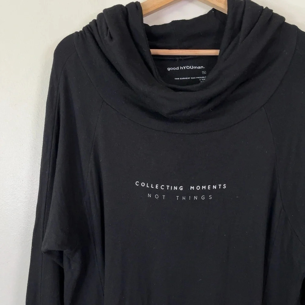 Good hYouman Bailey Collect Moements Not Things Cow Neck Hoodie - Picture 7 of 15